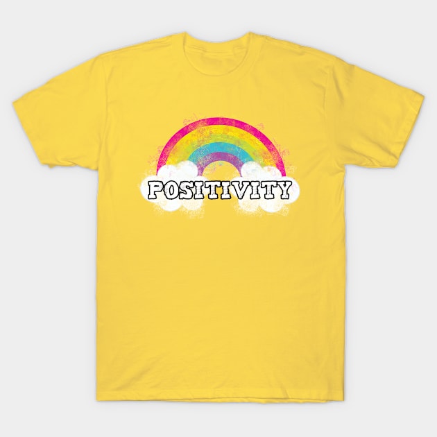 Positivity Rainbow Clouds T-Shirt by merchlovers